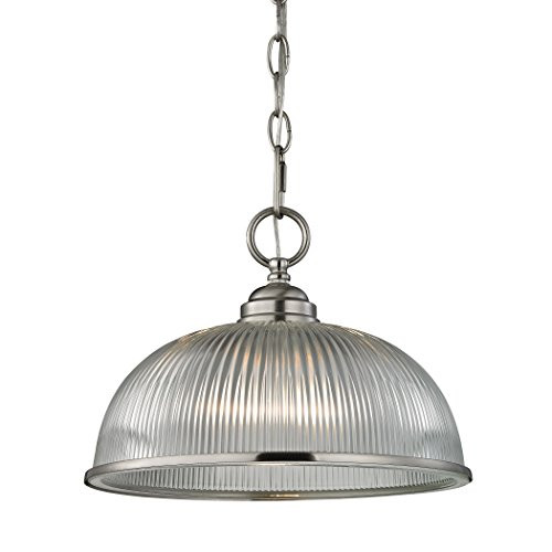Cornerstone Lighting 7681PL/20 Liberty Park 1 Light Pendant, Brushed Nickel