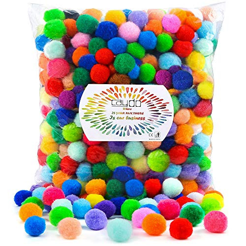 Caydo 400 Pieces 1 Inch 20 Colors Pompoms Arts and Crafts Pom Poms Balls for Hobby Supplies and Creative Craft DIY Material Caydo 400 Pieces 1 Inch 20 Colors Pompoms Arts and Crafts Pom Poms Balls for Hobby Supplies and Creative Craft DIY Material