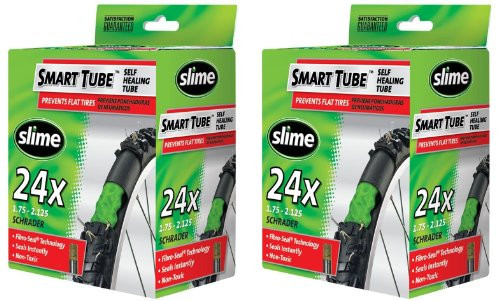 Slime Smart Tube Schrader Valve Bicycle Tube (24" X 1.75 to 2.125), 2 Pack