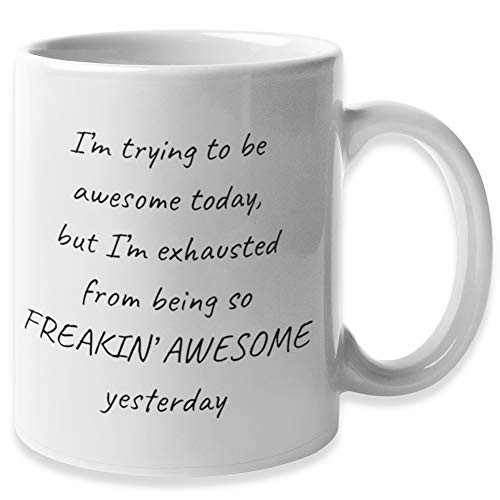 Funny Coffee Mug by Find Funny Gift Ideas | Trying to be Awesome Today Inspirational Motivational Mug | Funny Coffee Mugs for Women & Men | Going Away Gifts for Coworker & Friends | Funny Office Gift Funny Coffee Mug by Find Funny Gift Ideas | Trying to be Awesome Today Inspirational Motivational Mug | Funny Coffee Mugs for Women & Men | Going Away Gifts for Coworker & Friends | Funny Office Gift