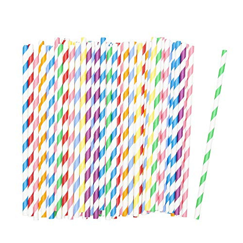 FirstChoice EcoNaturals 200 Pack Rainbow Color Paper Straws Biodegradable Compostable Eco Friendly Paper Drinking Straws - Bulk Paper Straws for Juices, Shakes, Smoothies, Party Supplies FirstChoice EcoNaturals 200 Pack Rainbow Color Paper Straws Biodegradable Compostable Eco Friendly Paper Drinking Straws - Bulk Paper Straws for Juices, Shakes, Smoothies, Party Supplies