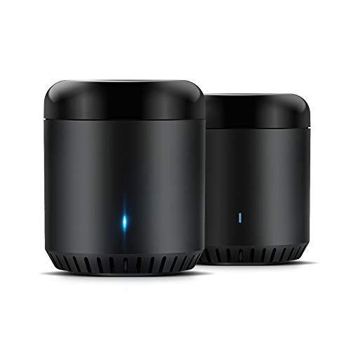 IR Home Hub 2 Packs, BroadLink RM Mini3 Smart WiFi IR Universal Remote Control, Black Bean One for All Infrared Controller, Compatible with Alexa