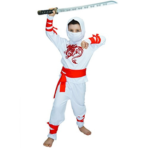 Ninja Children's Costumes (10-12 Years, White)