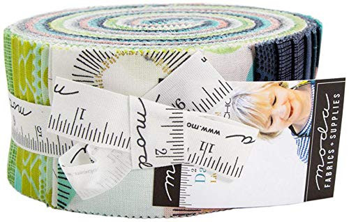 Zen Chic Day in Paris Jelly Roll 40 2.5-inch Strips Moda Fabrics 1680JR
