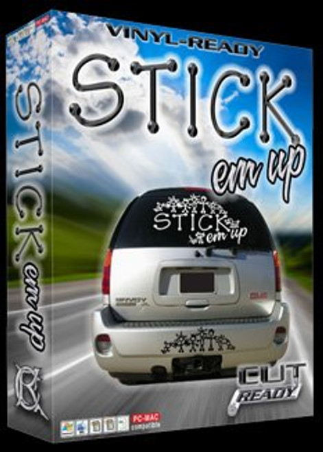 Stick Em Up EPS Vector Clipart Vinyl Cutter Slgn Design Artwork-EPS Vector Art Software plotter Clip Art Images