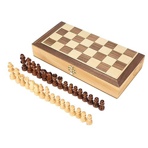 Zerodis Chess Set, 12"x12" Folding Wooden Standard Travel International Chess Game Board Set with Magnetic Crafted Chess Pieces for Kids Beginners Adults