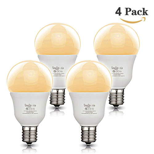 E17 Globe 40 w Bulb G40 40w Incandescent Bulbs Replacement Warm White Intermediate Base E17 Light Bulbs Pack of 4 Slender G14 LED Bulb for Ceiling Fan, Headboard Reading Light, Intermediate E17 Base