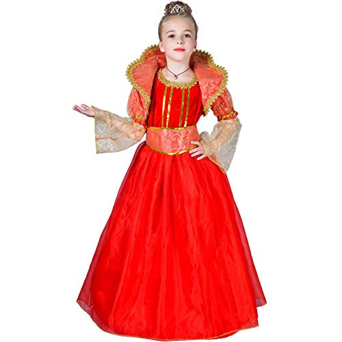 Girls Noble Red Princess Fancy Dress Halloween Costume (10-12)
