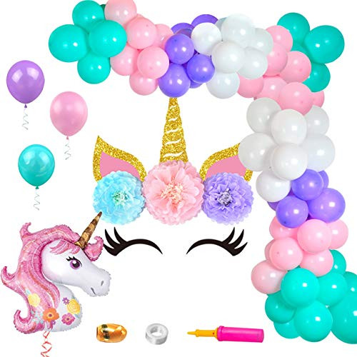 KREATWOW Unicorn Balloon Arch Kit Unicorn Backdrop Balloons for Girls Birthday Baby Shower Mermaid Unicorn Party Decorations KREATWOW Unicorn Balloon Arch Kit Unicorn Backdrop Balloons for Girls Birthday Baby Shower Mermaid Unicorn Party Decorations