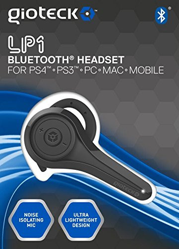 Gioteck LP-1 Bluetooth Chat Headset (PS4) - Black