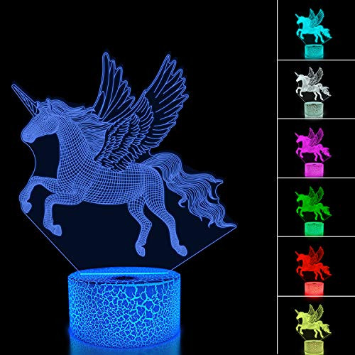 FULLOSUN Unicorn Gifts for Grils,3D Illusion Night Light Bedside Lamp wtih Remote Control 16 Colors Changing Dim Function, Creative Gifts for Room/Home Decor Birthday Xmas for Boys & Girls FULLOSUN Unicorn Gifts for Grils,3D Illusion Night Light Bedside Lamp wtih Remote Control 16 Colors Changing Dim Function, Creative Gifts for Room/Home Decor Birthday Xmas for Boys & Girls