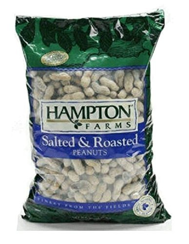 Hampton Farms Salted & Roasted In-shell Peanuts * Large Bag * Net Wt. 80 Oz (5 Lbs.)