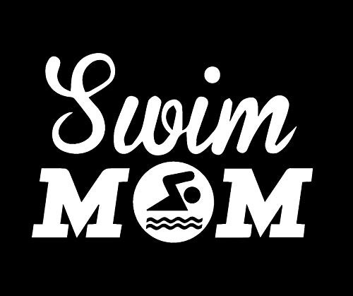 Makarios LLC Swim mom Sports Cars Trucks Vans Walls Laptop MKR| White |5.5 x 3.5|MKR740