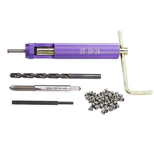 50Pcs Thread Repair Insert Kit, Helical Thread Kit Automotive Repairs M10-24 x 1.5D Thread Repair Wire Insert Set, Metric Thread Repair Set