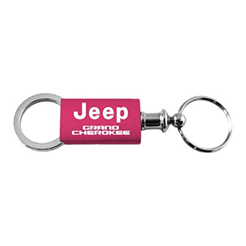 Jeep Grand Cherokee Pink Valet Key Fob Authentic Logo Key Chain Key Ring Keytag Lanyard