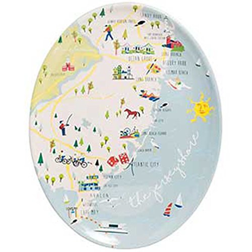 Galleyware Oval State Platter The Jersey Shore 16" - New Jersey