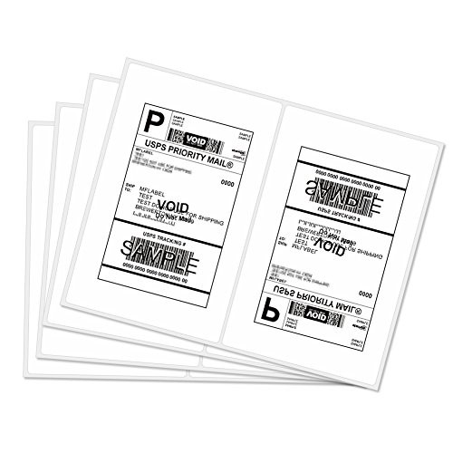 200 Half Sheet Laser & Inkjet - Rounded Corner Shipping Address Labels - 5-1/2" X 8-1/2"