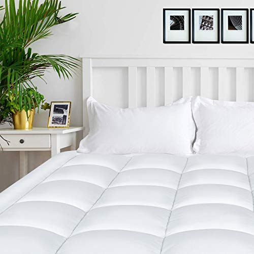 Garden Joy Queen Mattress Pad Cover Overfilled Mattress Topper 8-21Deep Pocket Cotton Top Pillow Top with Snow Down Alternative Cooling