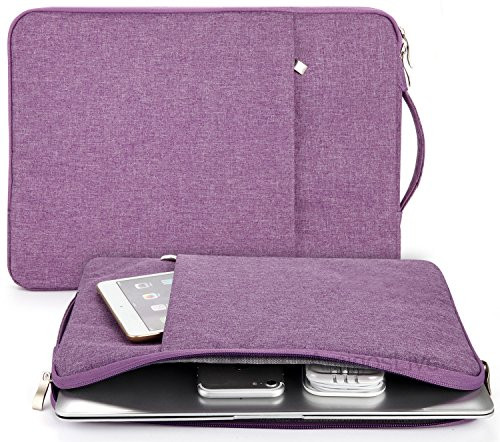 AmigosLive Laptop Sleeve 13 Inch, Portable Handle Water Resistant Chromebook Carrying Case Compatible 12.5"-13.3" Notebook MacBook HP Lenovo Acer Dell Asus Surface Pro Samsung Computer Bag - Purple