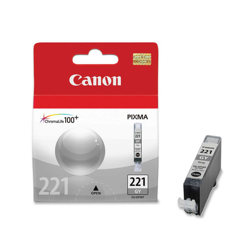 Canon CLI-221 Ink Tank (Gray), Genuine Ink