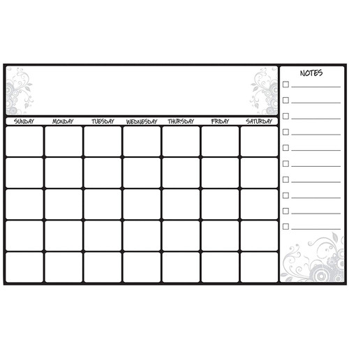 RoomMates RMK2477SLM Scroll Dry Erase Calendar Peel and Stick Wall Decals, 1-Pack