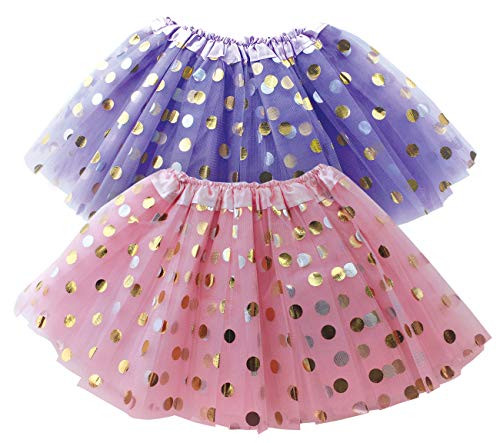 Polka Dot Tutu Skirt for Toddler Girls/Tutu Set Pink Tulle Skirts & Purple Tutus Sets- Girl Dress Up Birthday Party, Halloween Costume Polka Dot Tutu Skirt for Toddler Girls/Tutu Set Pink Tulle Skirts & Purple Tutus Sets- Girl Dress Up Birthday Party, Halloween Costume