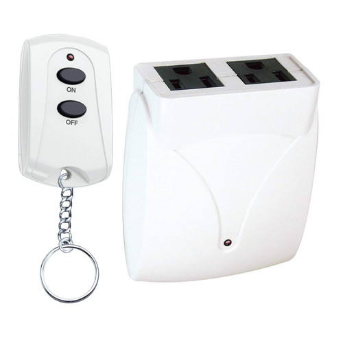 Prime Wire & Cable TNRC21 1 PK 2-Outlet Wall Tap with Remote