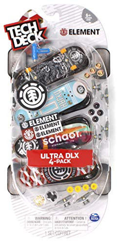 Tech Deck Element Skateboards Ultra DLX Fingerboard 4 Pack