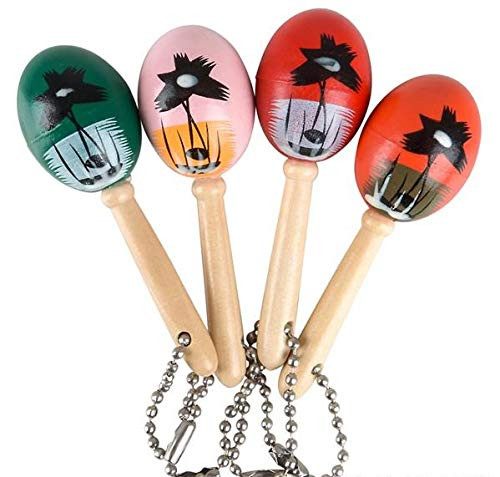 Rhode Island Novelty Mini Wooden Hand Painted Maraca Keychains 1 Dozen