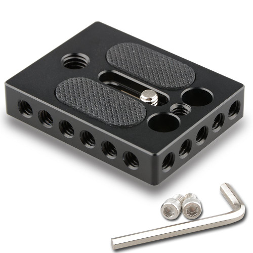 CAMVATE Camera Cheese Baseplate with 1/4' & 3/8' Thread Hole for DSLR Camera Cage Rig