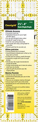 Omnigrid R258 Ruler, 2-1/2 x 8-Inch, Clear