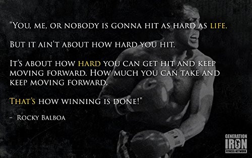 Rocky Balboa (Quotes 2) Get Motivated Poster 12 x 15 Rocky Balboa (Quotes 2) Get Motivated Poster 12 x 15 
