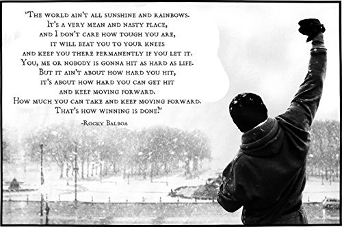 Rocky Balboa (Quotes 1) Get Motivated Poster 12 x 15 Rocky Balboa (Quotes 1) Get Motivated Poster 12 x 15 