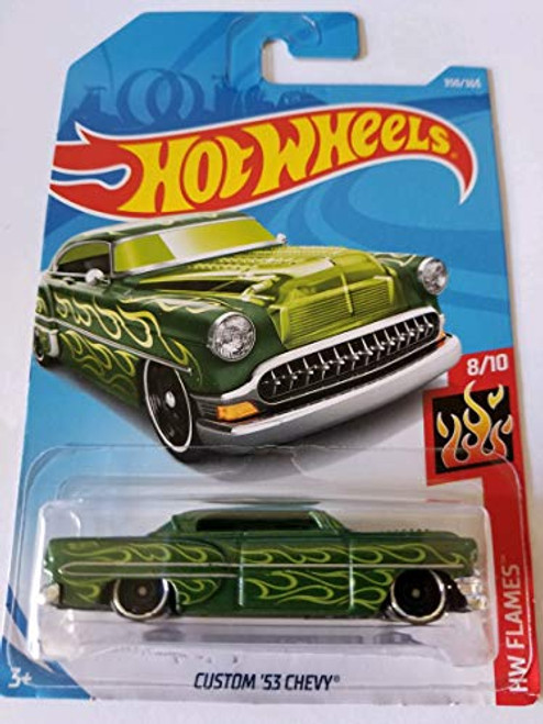 Hot Wheels 2018 Hw Flames 8/10 - Custom '53 Chevy (Green) Hot Wheels 2018 Hw Flames 8/10 - Custom '53 Chevy (Green)