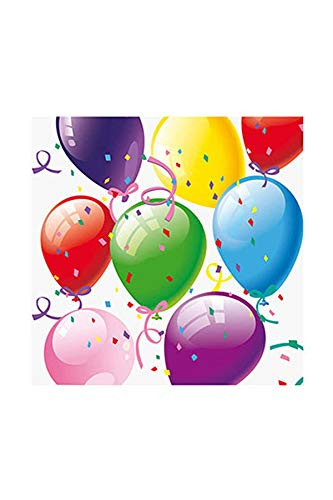 Hanna K. Signature Collection Healy's Balloons Paper Luncheon Napkins, 24 Per Pack