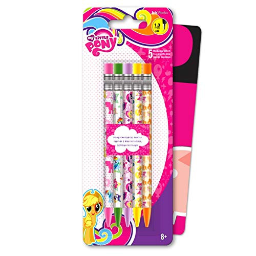 My Little Pony Colored Mechanical Pencil Set Bundle Includes 5 Pencils with Colorful Fun Separately Licensed GWW Bookmark