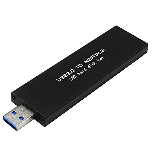 M.2 SSD Enclosure (No Cable Need), USB to M.2 SATA SSD (B Key) Adapter with Case, Use as Portable SSD, High Performance M.2 External Enclosure, Support M2 2230 2242 2260 2280