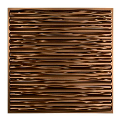 Fasade Easy Installation Dunes Oil-Rubbed Bronze Lay In Ceiling Tile / Ceiling Panel (2' x 2' Tile)