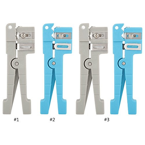 Fiber Optic Coaxial Cable Stripper 45-163 45-162 Fiber Optic Jacket Stripper Coaxial Cable Stripping Cutter Tool Blue White(45-162)