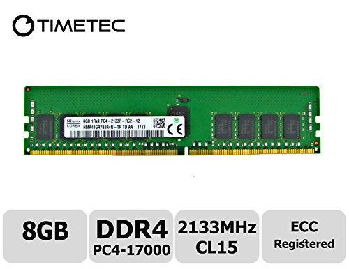 Timetec Hynix 8GB DDR4 2133MHz PC4-17000 Registered ECC 1.2V CL15 1Rx4 Single Rank 288 Pin RDIMM Server Memory RAM Module Upgrade (8GB)