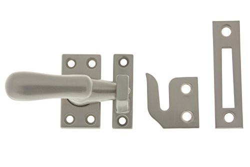 idh by St. Simons 21014-015 Professional Grade Quality Solid Brass Large Casement Fastener Satin Nickel