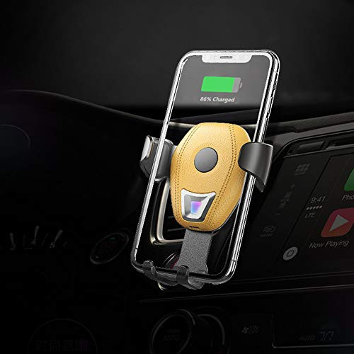 10W Wireless Charger,Fast Car Charger Mount Air Vent Phone Holder 10W Compatible for Samsung Galaxy S9/S9 /S8/S8/Note 8 and 7.5W for iPhone Xs Max/Xs/XR/X/ 8/8 Plus(Orange)