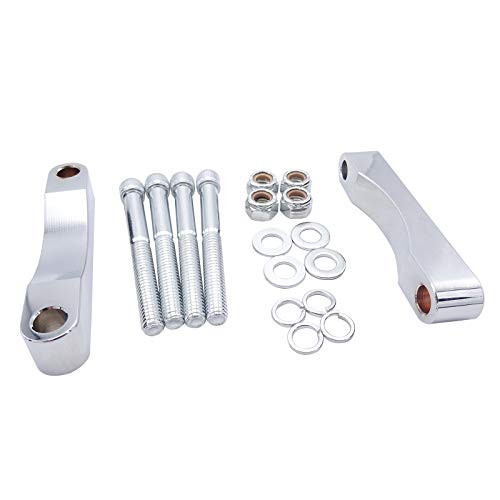 Chrome Front Fender Spacer Mount Bracket for 23 inch 26 inch Fender for Harley Touring Road King Street Glide FLHR FLHT FLHX FLTR 2014-2019