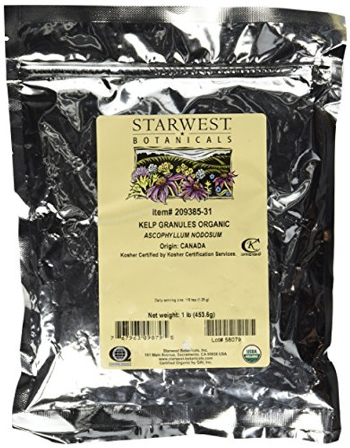 STARWEST BOTANICALS Organic Kelp Granules,1 Pound STARWEST BOTANICALS Organic Kelp Granules,1 Pound