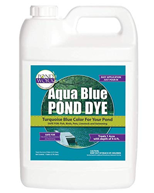 PondWorx Lake and Pond Dye- Aqua Blue Pond Dye - 1 Gallon PondWorx Lake and Pond Dye- Aqua Blue Pond Dye - 1 Gallon