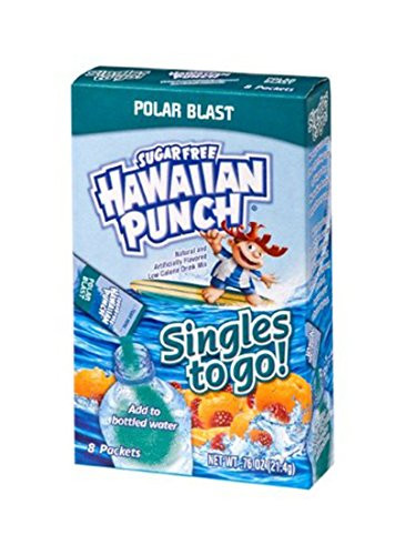Hawaiian Punch Singles To Go Powder Sticks, Water Drink Mix, Polar Blast, 96 Single Servings (Pack of 12)