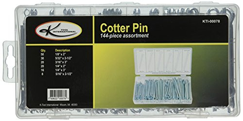 K-Tool International KTI-00078 Cotter Pin Assortment - 144 Piece