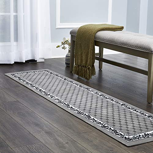 Home Dynamix 7015-45 Lyndhurst Sheraton Runner Area Rug, 2x7, Gray