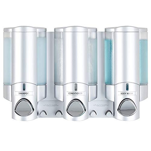 Better Living Products 76335-1 Aviva Three Chamber Dispenser, Satin Silver Better Living Products 76335-1 Aviva Three Chamber Dispenser, Satin Silver