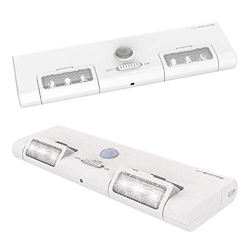 HALUM Motion Sensor Closet Lights, Cordless Under Cabinet Lightening, Stick-on Anywhere Wireless Battery Night Light for Kitchen Cabinet, Closet, Wardrobe, Hallway, Stairway,White